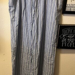 A New Day Blue and White Striped Pants